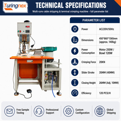 TR-1604 Vibration Plate Bulk Terminal Crimping Machine