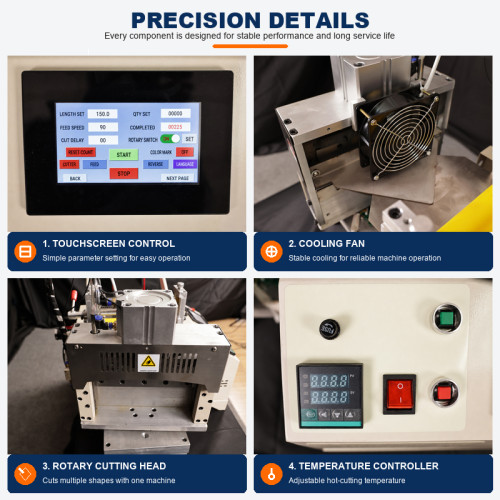 TR-200XZ Fully Automatic 200mm Rotary Knife Cold and Hot Tape Cutting Machine