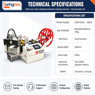 TR-200XZ Fully Automatic 200mm Rotary Knife Cold and Hot Tape Cutting Machine