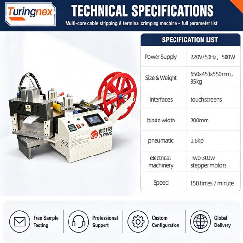 TR-200XZ Fully Automatic 200mm Rotary Knife Cold and Hot Tape Cutting Machine