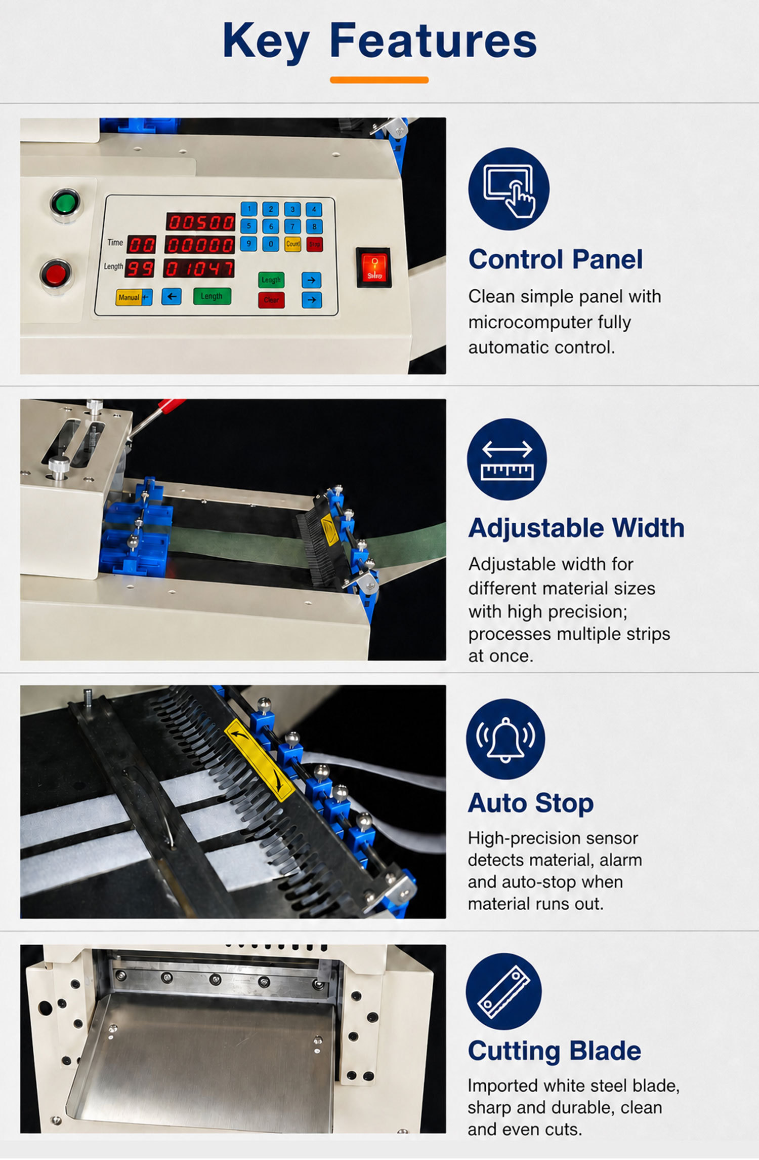 TR-202 E200mm Single Cold Tape Cutting Machine