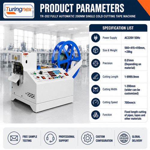 TR-202 200mm Single Cold Tape Cutting Machine