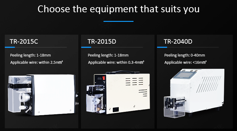 TR-2040D Semi-Auto Coaxial Cable Peeling and Wire Stripping Machine