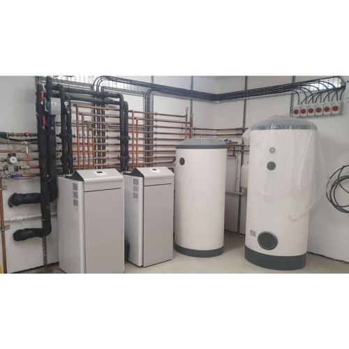 Zentrale Klimaanlage eines Bürogebäudes – Erdwärmepumpe