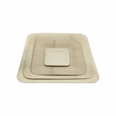 Natural And Disposable Bamboo Veneer Plate