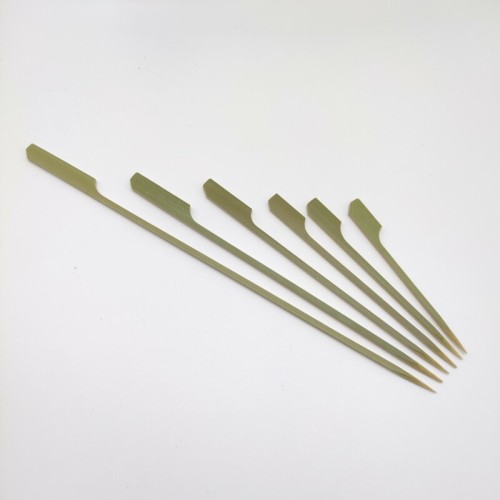 Green Bamboo Paddle Picks e Bamboo Spiedini