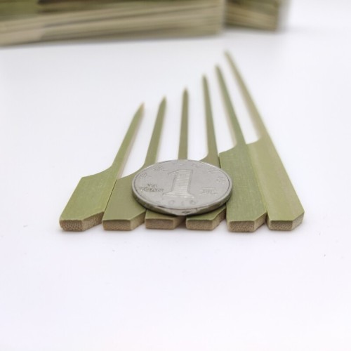 Green Bamboo Paddle Picks e Bamboo Spiedini