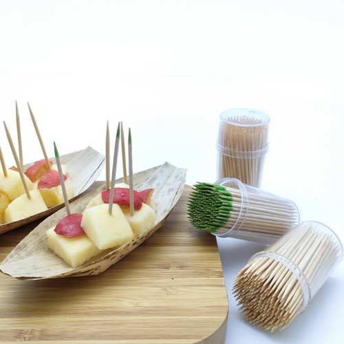 Einfach spitze oder doppelt spitze Bambus Zahnstocher
