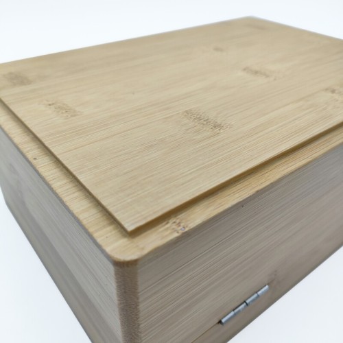 Caja de almacenamiento de bambú elegante e higiénica