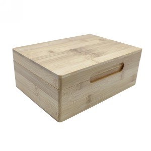 Caja de almacenamiento de bambú elegante e higiénica