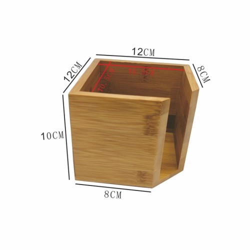 Convenient and Modern Bamboo Box For Tissue | Eco Friendly Pull Cube Dispenser - Decorative Holder/Organizer for Bathroom, Office Desk & Car