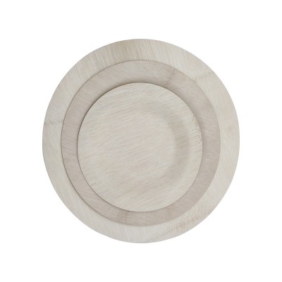 Natural And Disposable Bamboo Veneer Plate Eco-Friendly Plates - Elegant, Compostable and Biodegradable