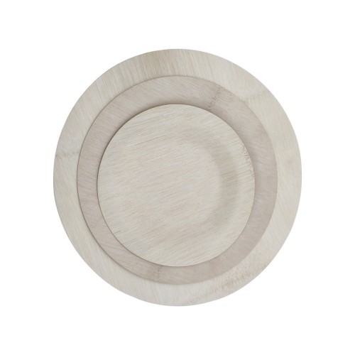Natural And Disposable Bamboo Veneer Plate Eco-Friendly Plates - Elegant, Compostable and Biodegradable
