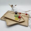 Solid And Reusable Large Bamboo Serving Tray| Suitable For Various Occasions And Uses|Customizable Tea Trays Combo|Barbecue(BBQ) Tray|General Serving Tray|Direct-sale|Wholesales|Customizable Text,Logo|Guaranteed Natural|Materials|100% Eco-friendly