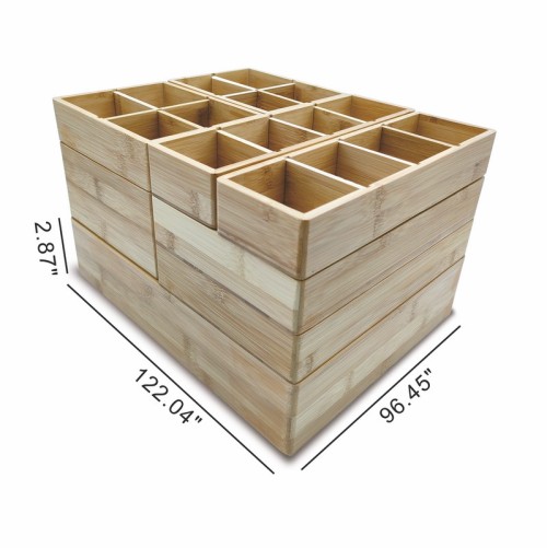 Multifunctional Bamboo Box (Set)|Foldable and Collapsible Storage Box|Eco-Friendly|Engravable,Customizable|Wholesale|Diect-Sale