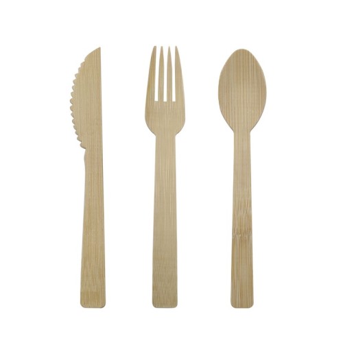 Natural Bamboo Fork, Knife And Spoon Set|Dessert Tableware|Eco-friendly Tableware Set| Degradable Product|Customizable Logo