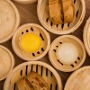 Mini Bamboo Steamer|Natural And Eco-Friendly  | utensils | 2-Tiers Chinese Food Steamers, Natural Bamboo Steam Basket, Great for dumplings, vegetables, chicken, fish, Dim Sum