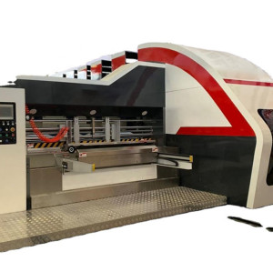 Ruichang pizza box automatic printing machine Corrugated flexographic printing groove punching and cutting equipment China 2021 new type  Automatic pizza box printing machine corrugated ca