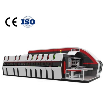 Ruichang pizza box automatic printing machine Corrugated flexographic printing groove punching and cutting equipment China 2021 new type  Automatic pizza box printing machine corrugated ca