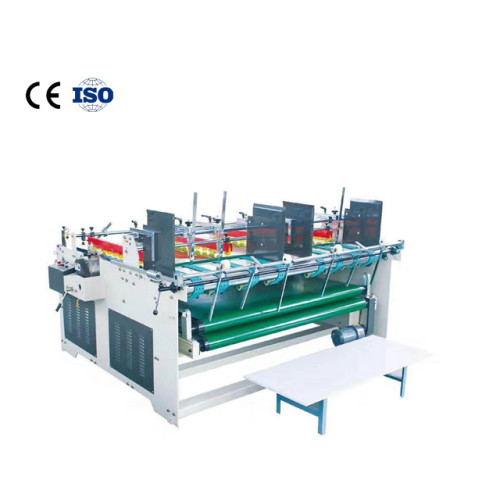 Corrugated Sheet Pasting Machine,press type small carton box semi auto folder gluer Press and glue box machine