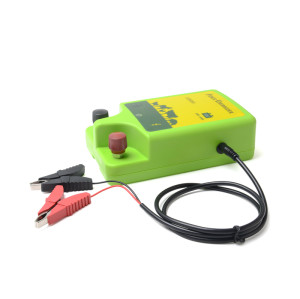 Portable Security Battery Powered Electric Fence Energizer For Cattle, 20 Acre 2 in 1 Powered by Battery or AC Outlet 10000V 2J Pulse Electric