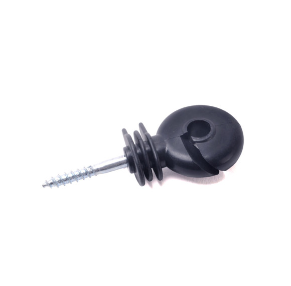 Black Plastic Ring Electric Fence Insulator, Screw-in Insulator, Fence Ring Post Wood Post Insulator