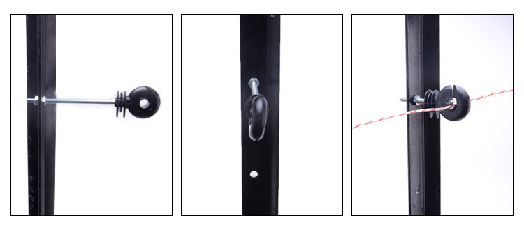 Electric fence offset ring insulator