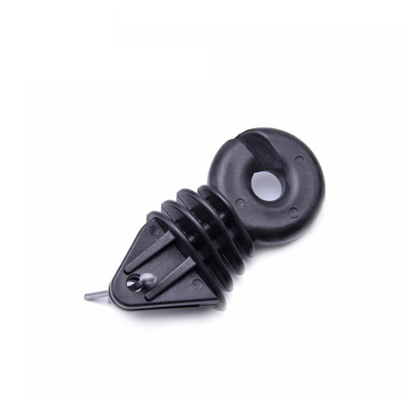 Electric Fence Insulator, Fence Ring Y Post Insulator, Plastic Ring Insulators For Metal Post, Black