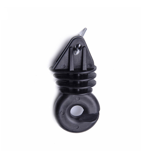 Electric Fence Insulator, Fence Ring Y Post Insulator, Plastic Ring Insulators For Metal Post, Black