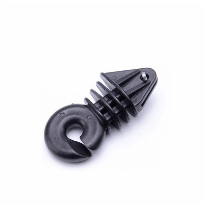Electric Fence Insulator, Fence Ring Y Post Insulator, Plastic Ring Insulators For Metal Post, Black