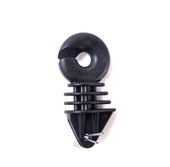 Aislador de valla eléctrica, aislador de poste en Y de anillo de valla, aisladores de anillo de plástico para poste de metal, negro