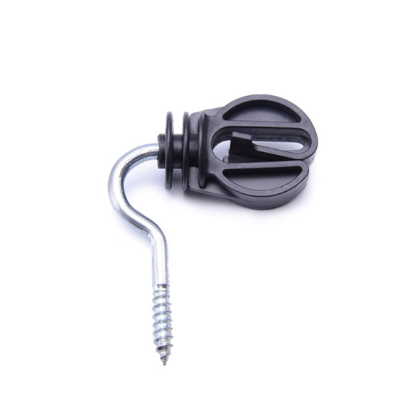 Aisladores de plástico para cercas eléctricas para cercas eléctricas, aislante atornillado para vallas, poste, poste de madera, aislador de postes