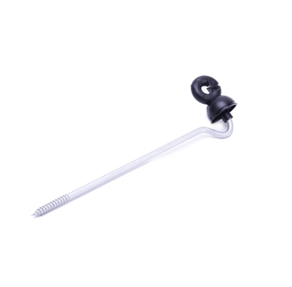 Aislador atornillado para valla eléctrica de anillo de plástico de distancia, poste de anillo de cerca aislante de poste de madera, aisladores de plástico Tornillo de larga distancia para poste de madera