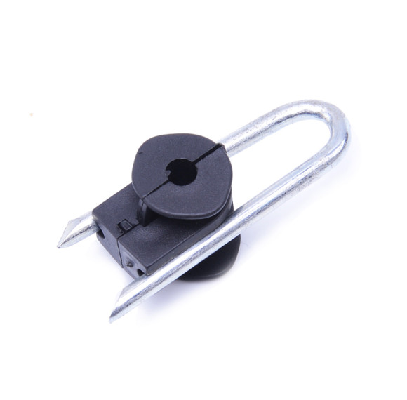 Aislador para poste de madera con grapa en abrazadera, clavo de plástico en aisladores de poste de madera para alambre, negro