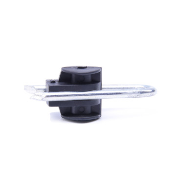 Wood Post Staple on Clamp Insulator, Plastic Nail on Wooden Post Insulators For Wire, Black