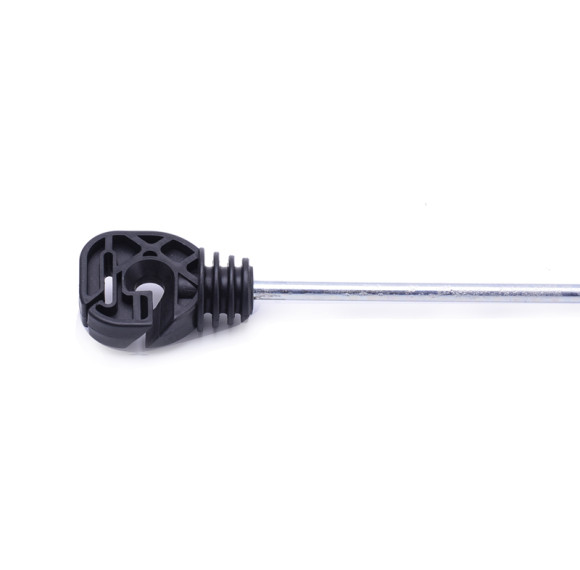 Aislador atornillado para cerca eléctrica, tornillo de larga distancia para poste de madera, aislante Polytape Polywire, negro