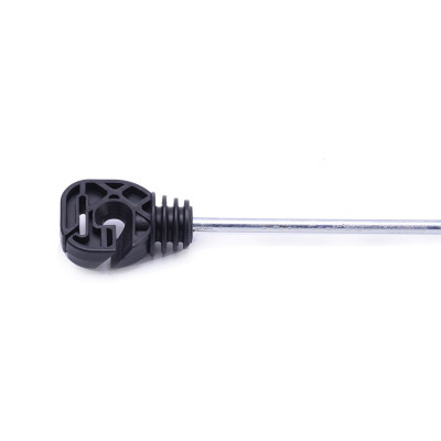 Electric Fence Screw-in Insulator, Long Distance Screw for Wooden Post, Polywire Polytape Insulator, Black