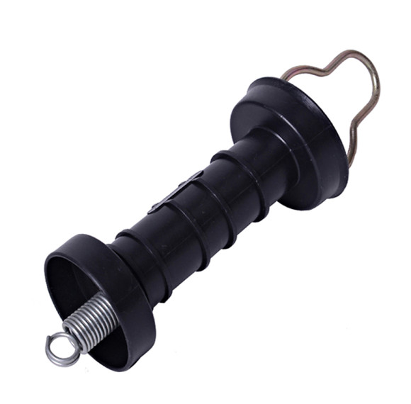 Manija de puerta de cerca eléctrica anti-UV, manija de plástico y aislante galvanizado de alta resistencia, manija aislada negra para cercas eléctricas