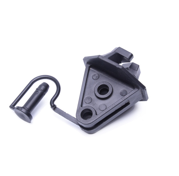 Aisladores plásticos de poste de acero para cables, aislador de poste en T con bloqueo de pasador, negro
