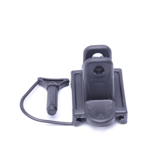 Aislador Pinlock de poste en T / poste de madera para Polywire, plástico, negro
