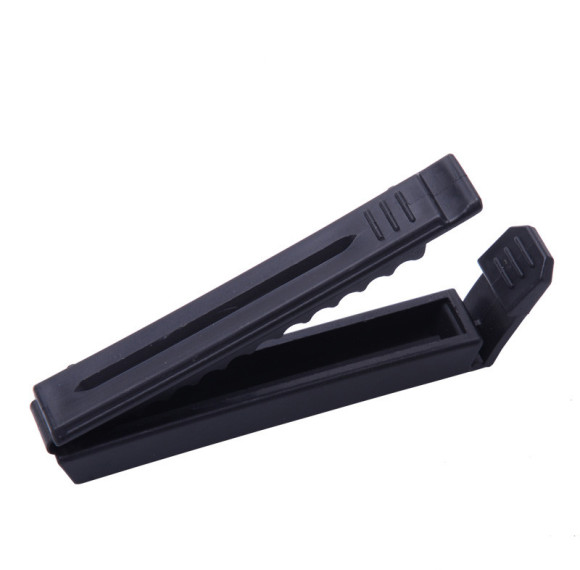 Conexión de abrazadera de cinta para cerca eléctrica, conector de cinta, plástico, negro