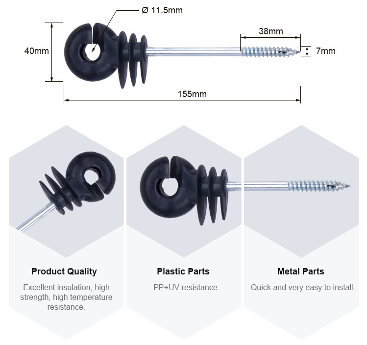 Electric Fence Poly Wire offset Insulators