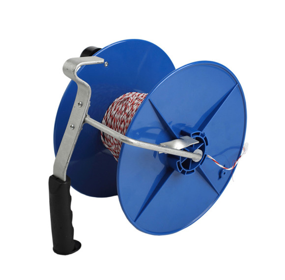Carrete de cerca eléctrico portátil Polywire en venta, azul, equipo agrícola, enrollador y carrete de cerca eléctrico