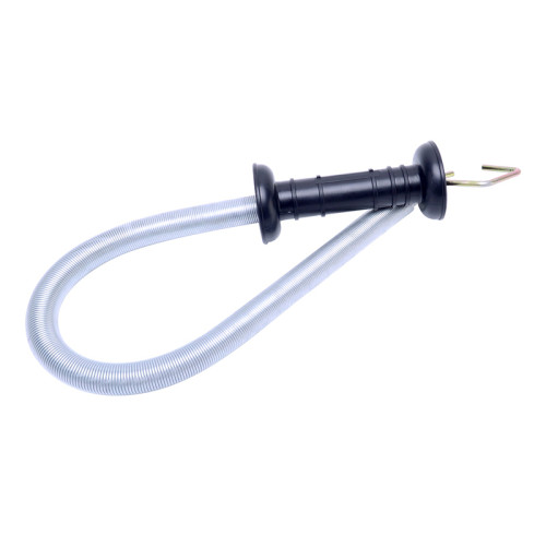 Ручки с пружинными воротами, Пластиковые оцинкованные крючки для скота, Изолированная пластиковая ручка Черная ручка