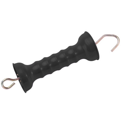 UV Resistance Garden Pasture Electric Fence Gate Handle, Black Insulated Fence Handle with Spring Hook