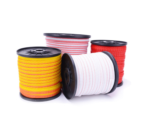 Weather-Resistant UV Protected Electric Fence Polytape For Horse Livestock, Weather-Resistant UV Protected and Lock-Stitched Edges Polytype, Yellow