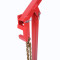 Heavy Duty Power Coated Fence Post Puller with Lifting Chain Puller, T Post Puller for Round Fence Posts T Stakes Sign Post