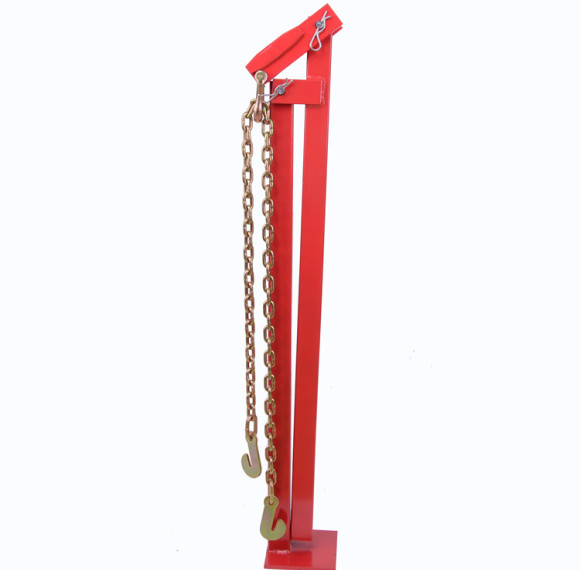 Heavy Duty Power Coated Fence Post Puller with Lifting Chain Puller, T Post Puller for Round Fence Posts T Stakes Sign Post