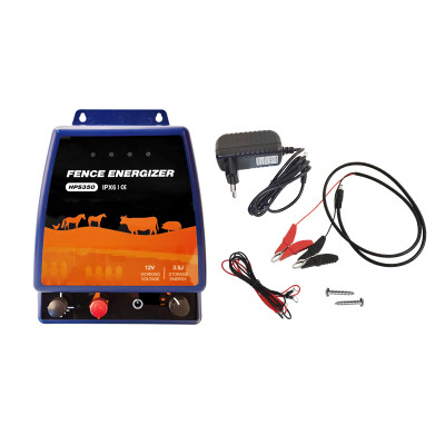 Portable Security Electric Fence Energizer 3.5Joule For Horses,  250 Acres of Clean Fence, Powers Up to 55 Miles