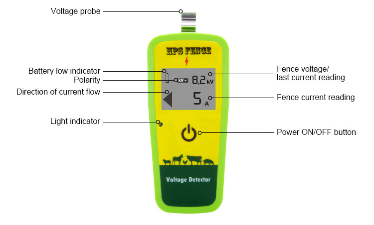 hps fence digital electric fence voltage tester